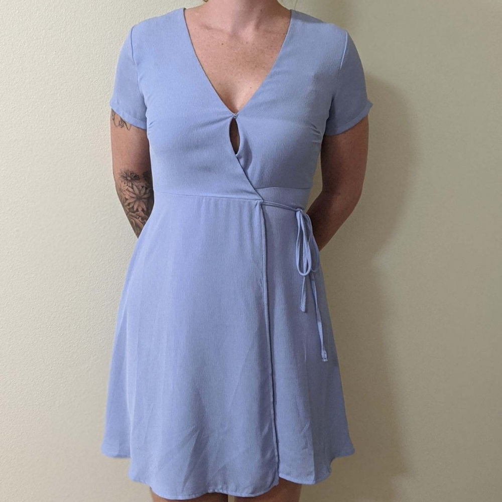 Lush lilac wrap midi dress